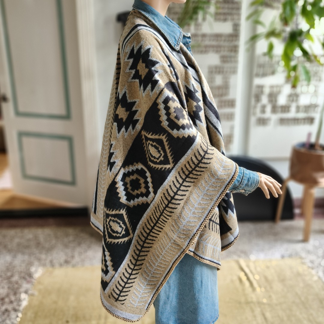 Poncho etnisch Lieveren - Afbeelding 3