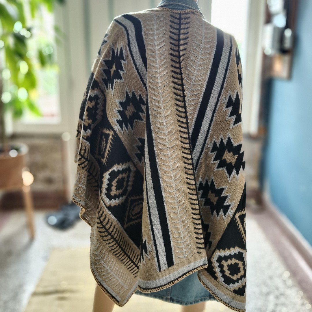 Poncho etnisch Lieveren - Afbeelding 4