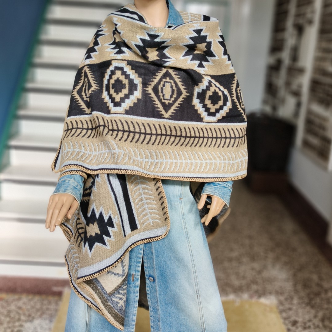 Poncho etnisch Lieveren - Afbeelding 2