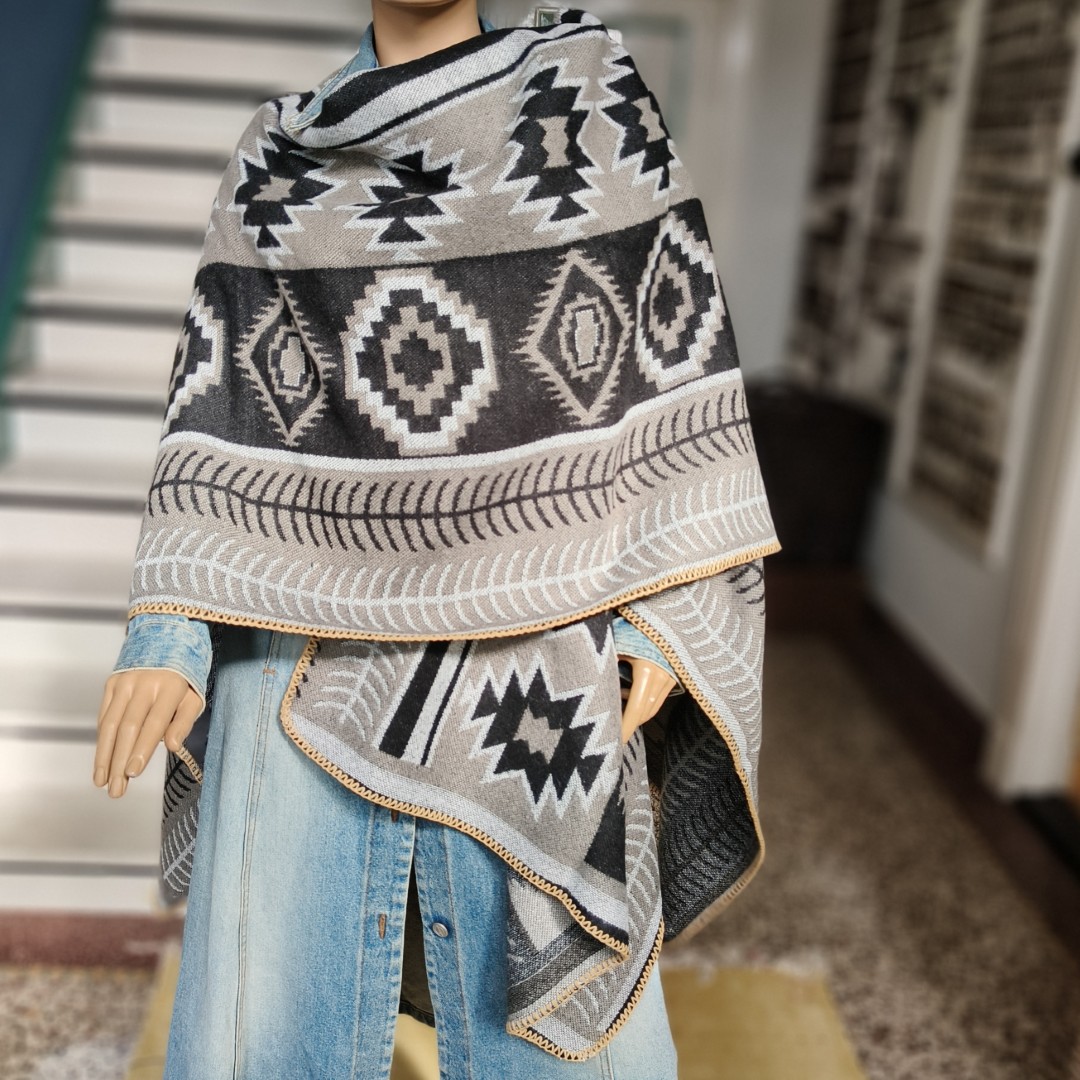 Poncho etnisch Nietap - Afbeelding 2