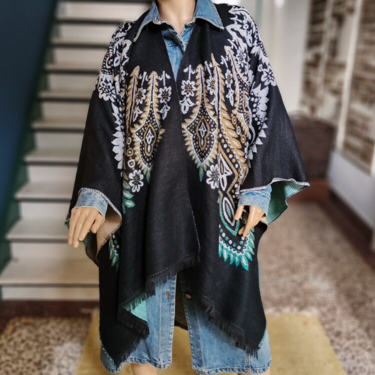 Poncho bloemen Vledder